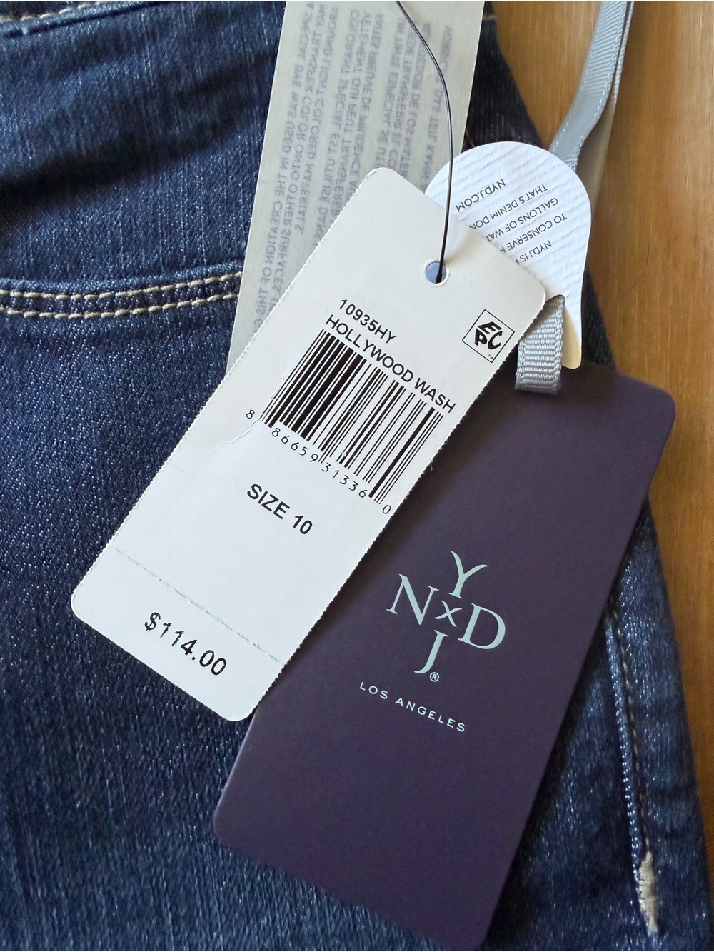 NWT NYDJ Dark Blue Alina Legging Jeans Size 10 - Picture 3 of 4